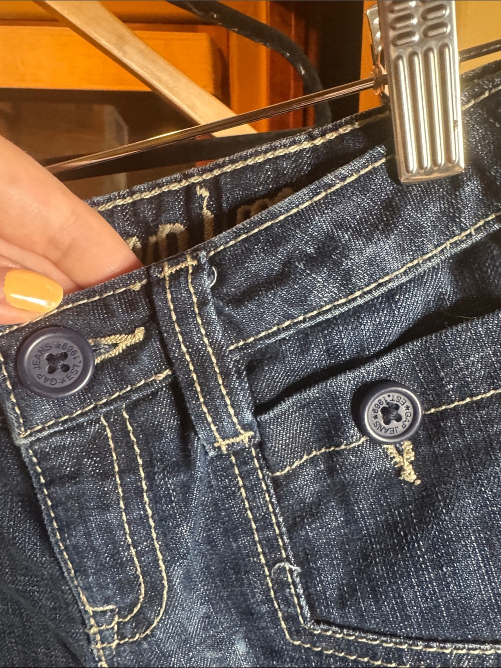 GAP Kids Dark Blue Denim Shorts Size 10 Girls Straight Leg - Picture 6 of 9